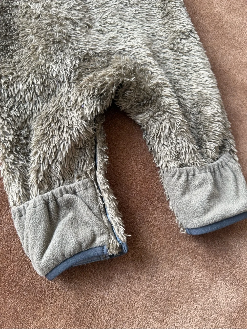 The North Face fleece faux fur baby snowsuit